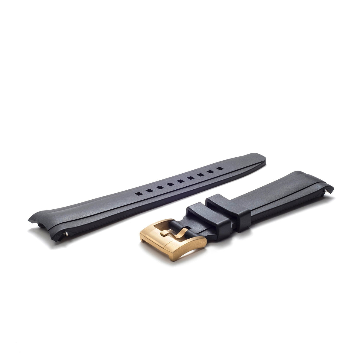 Gebogenes Kautschukarmband für Rolex Datejust 41mm mit Dornschließe