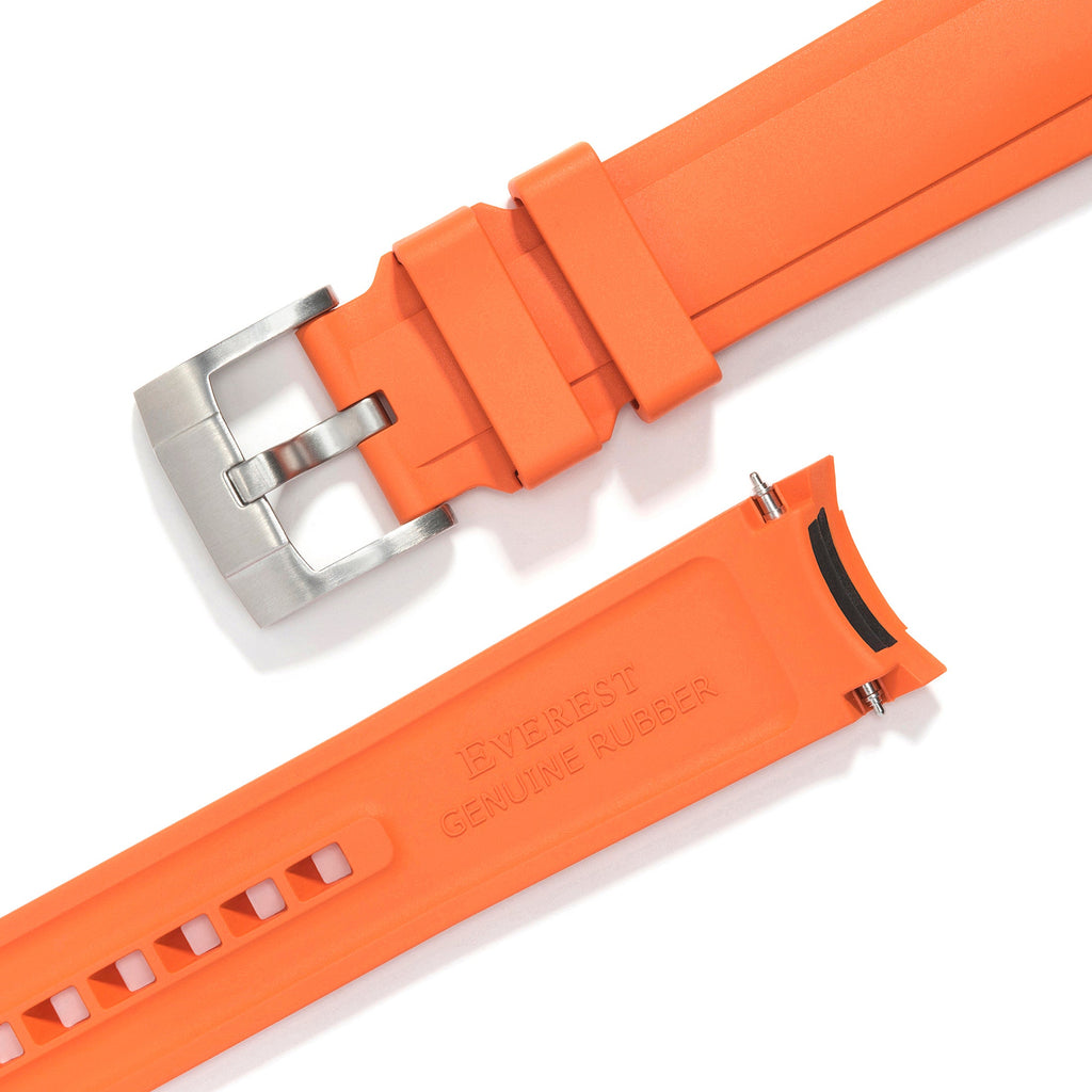 Kautschukarmband mit gebogenem Ende für Rolex Explorer II 42mm mit Dornschließe (Hergestellt zwischen 2011-2020)