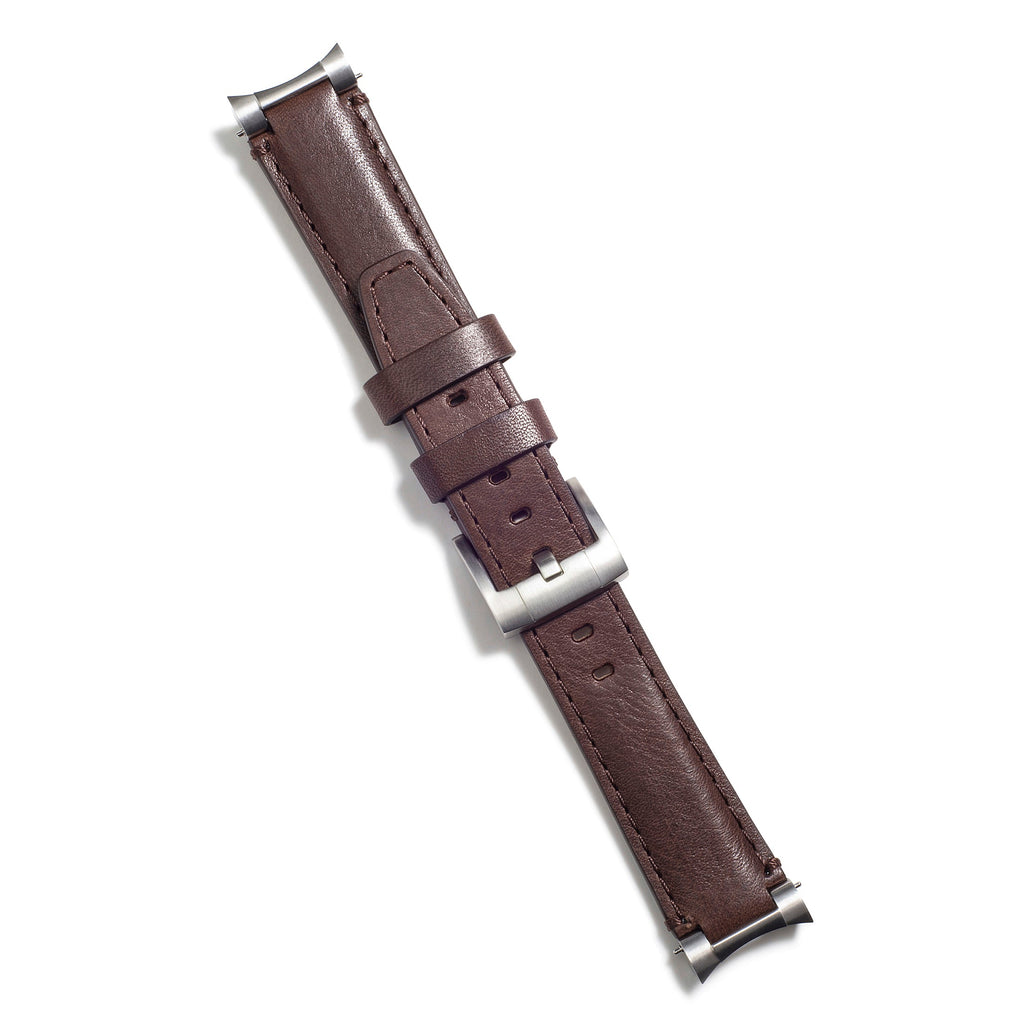 Stahlendstück-Lederarmband für Rolex Oyster Perpetual 39mm mit Dornschließe