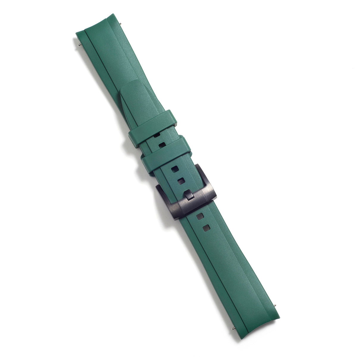 Kautschukarmband mit gebogenem Ende und Dornschließe für Rolex Sub Ceramic No-Date