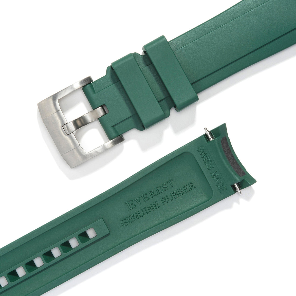 Gewölbtes Kautschukarmband für Rolex Submariner Keramik mit Dornschließe