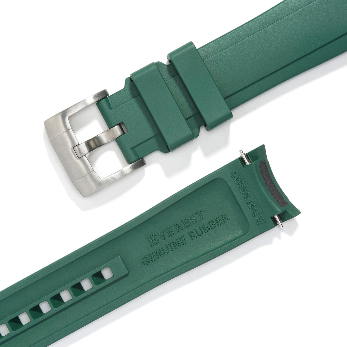 Gebogenes Kautschukarmband für Rolex Submariner No-Date mit Dornschließe