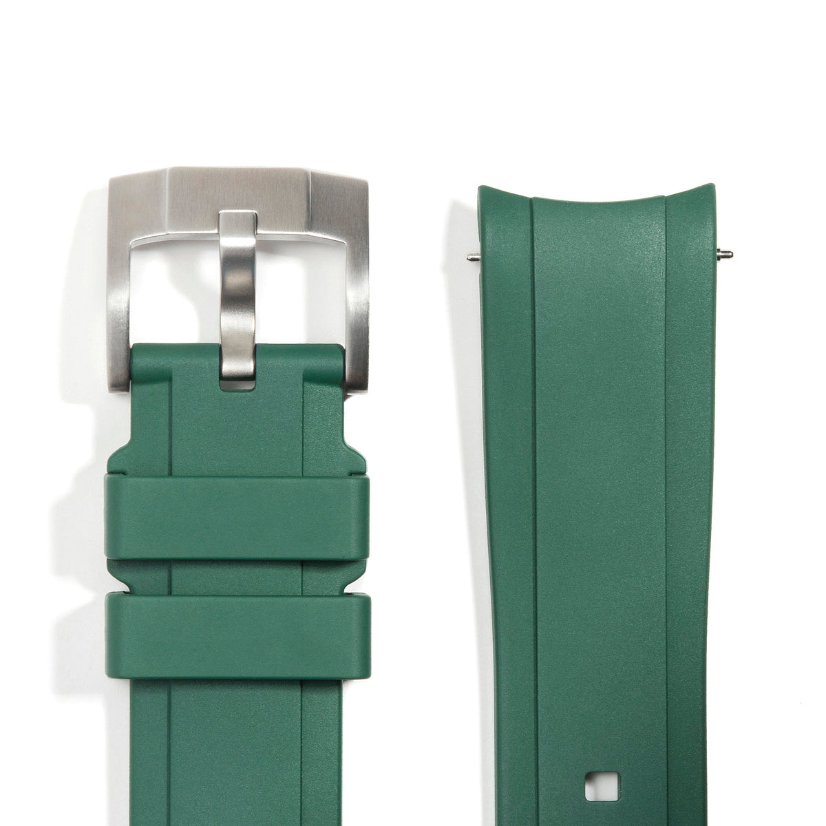 Kautschukarmband mit gebogenem Ende und Dornschließe für Rolex Sub Ceramic No-Date