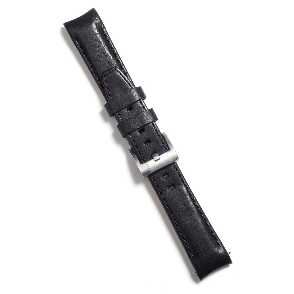 Armband aus Leder mit gebogenem Ende für Rolex Submariner Ceramic mit Dornschließe