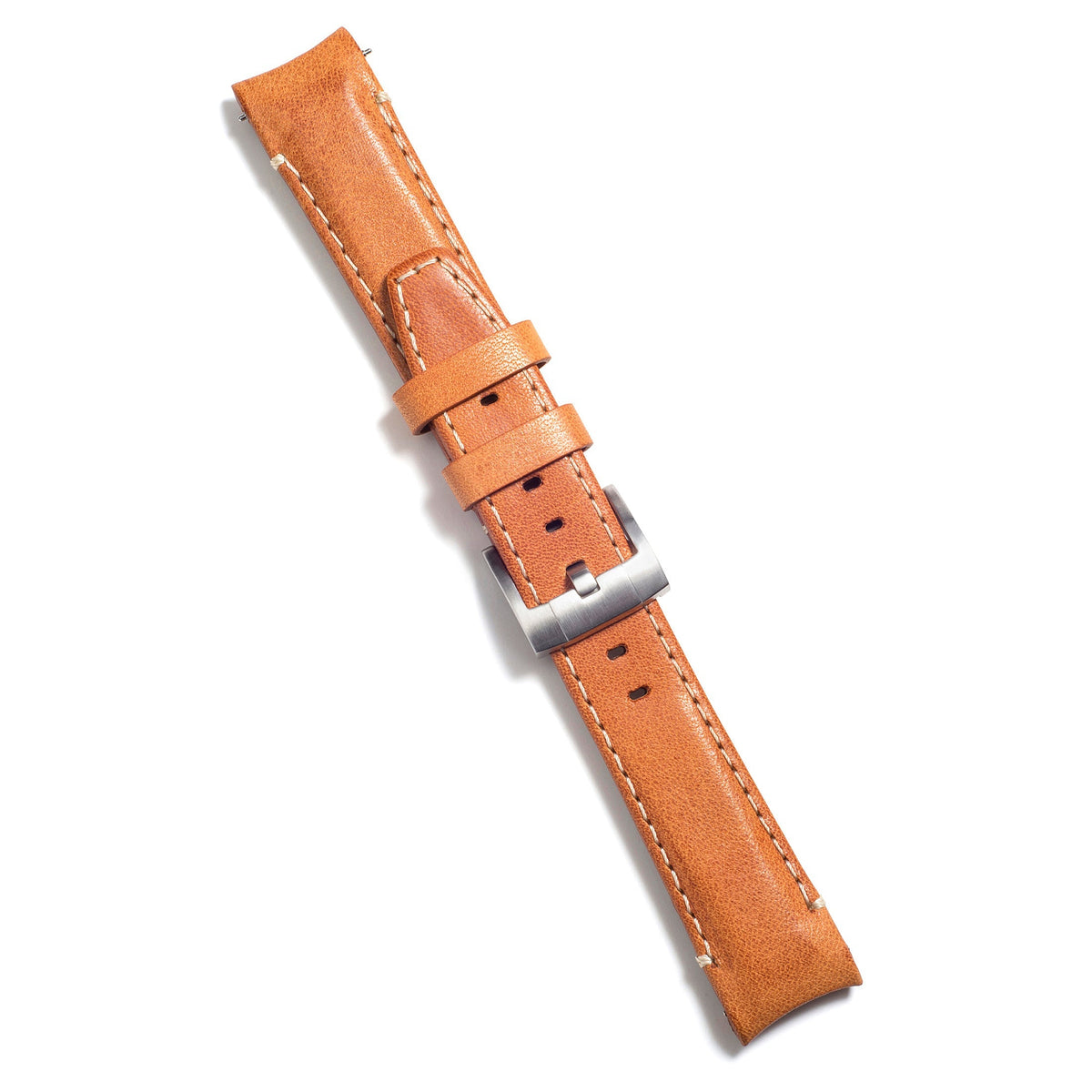 Lederarmband mit gebogenem Ende für Rolex Submariner mit Dornschließe