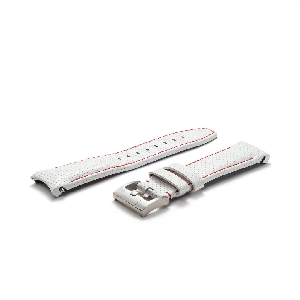 Gebogenes Rennlederarmband für Rolex Submariner mit Dornschließe