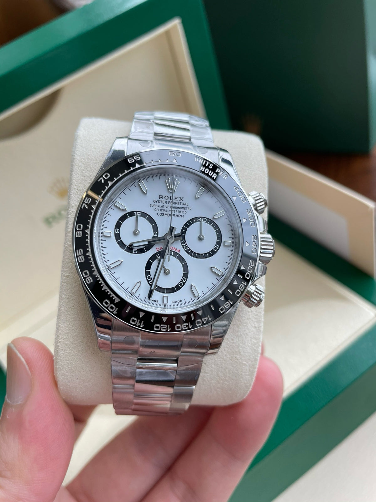 【Begrenzte Stückzahl – Nur solange der Vorrat reich】Cosmograph Daytona Oyster, 40 mm, Edelstahl Oystersteel Referenz 126500LN（m126500ln-0001）