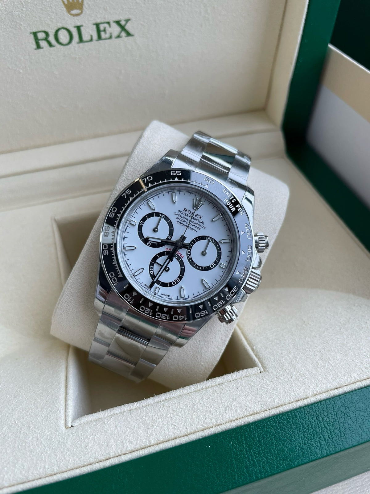 【Begrenzte Stückzahl – Nur solange der Vorrat reich】Cosmograph Daytona Oyster, 40 mm, Edelstahl Oystersteel Referenz 126500LN（m126500ln-0001）