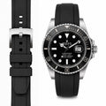 Kautschukarmband mit gebogenem Ende für Rolex Submariner 41mm mit Dornschließe (Modell 2020)