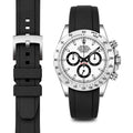 Gebogenes Kautschukarmband für Rolex Daytona mit Dornschließe
