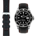 Gebogenes Rennlederarmband für Rolex Submariner mit Dornschließe