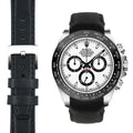 Lederarmband mit gebogenem Ende für Rolex Ceramic Daytona mit Dornschließe